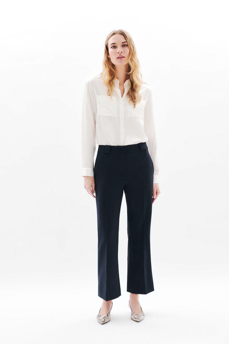 Pantalon Pelagie bleu marine femme