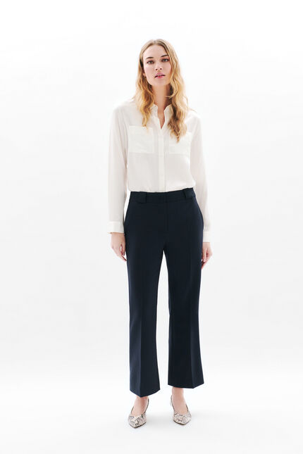Pantalon Pelagie bleu marine femme