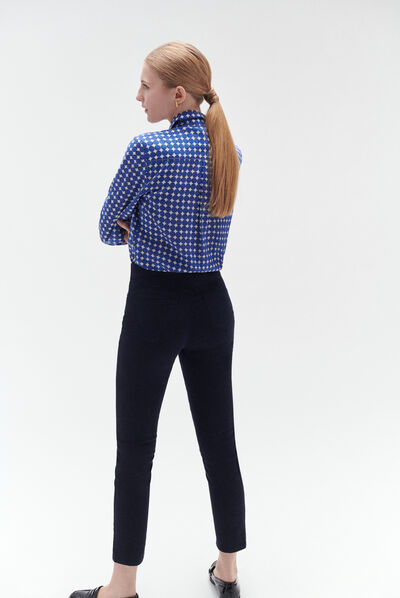 pantaloni andover skinny blu navy donna