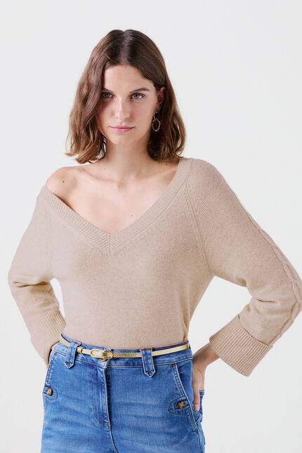 maglione mjade beige donna