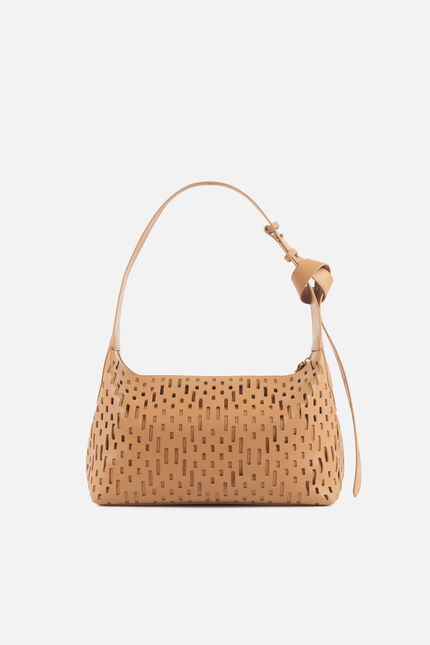 Sac Soalia en cuir taupe femme