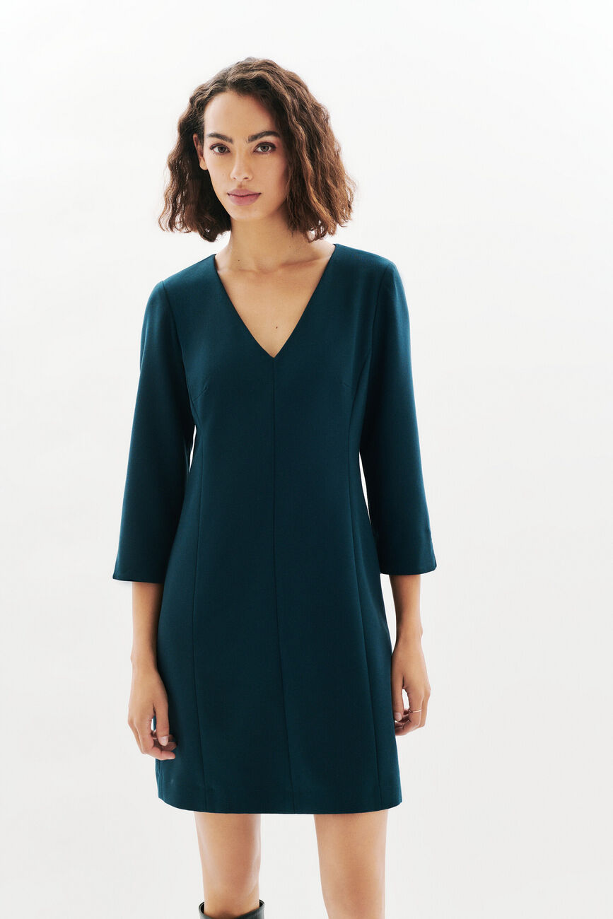 Robe Rdouce bleu canard femme