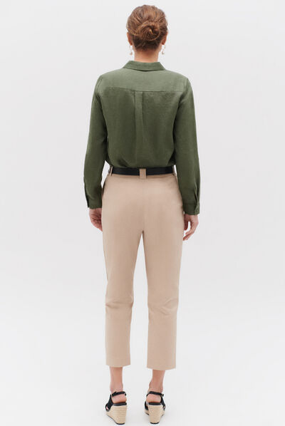 pantalon bobby beige femme