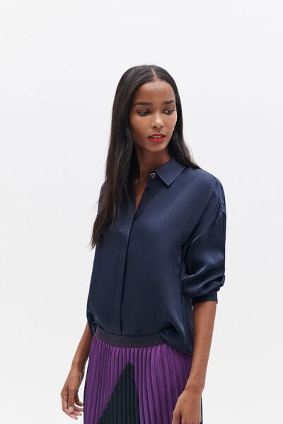 Chemise caby2 bleu marine femme