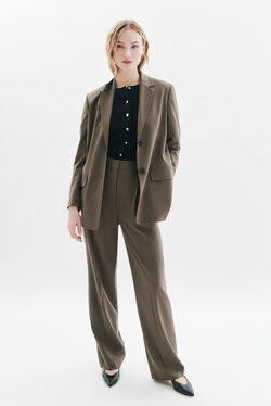 Pantalon Pliage taupe femme