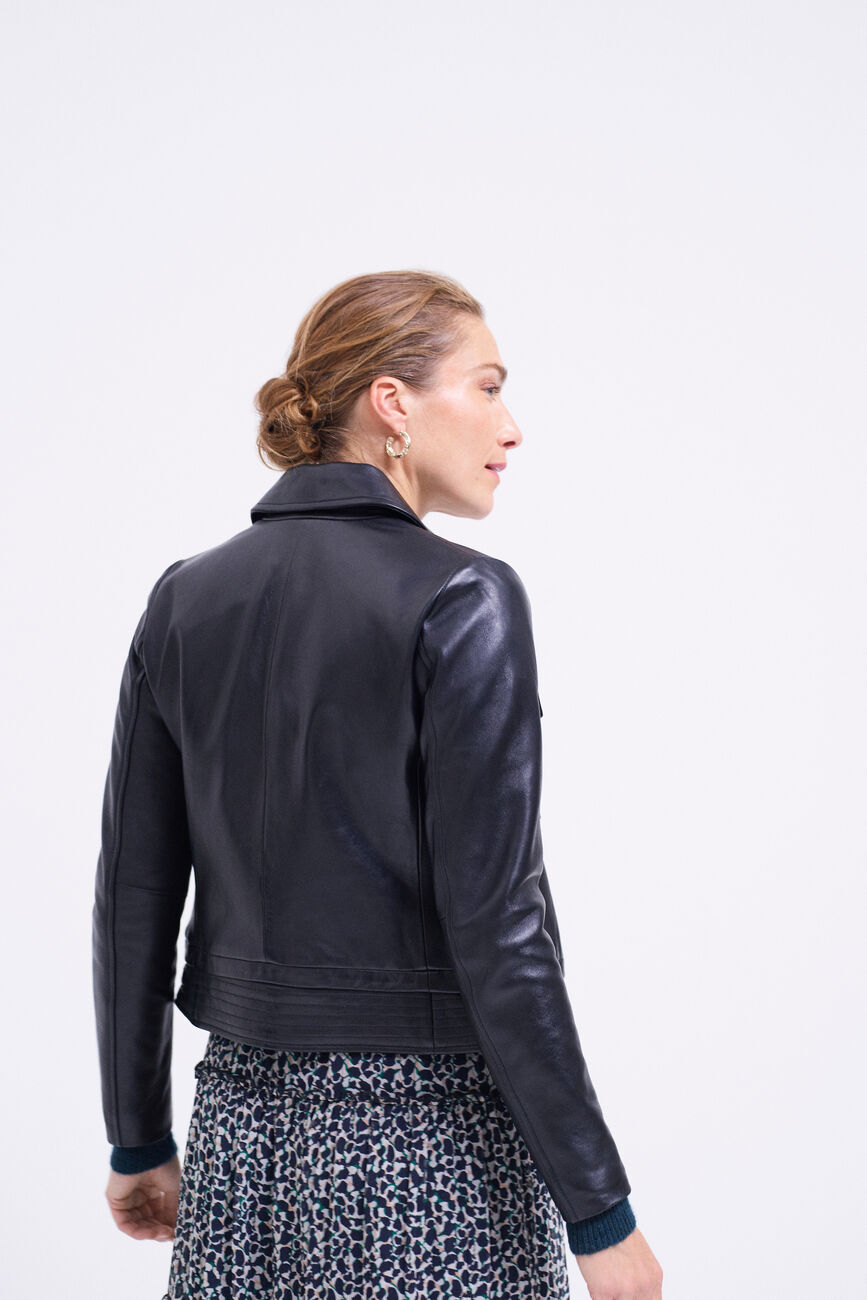veste rachel 100% cuir noir femme