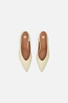 Escarpi natural leather sandals cream woman