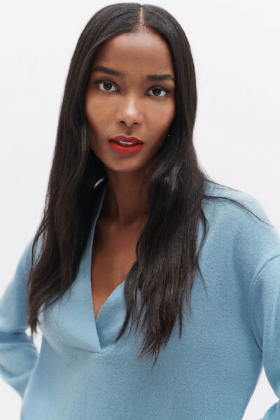 Pull mona bleu ciel femme