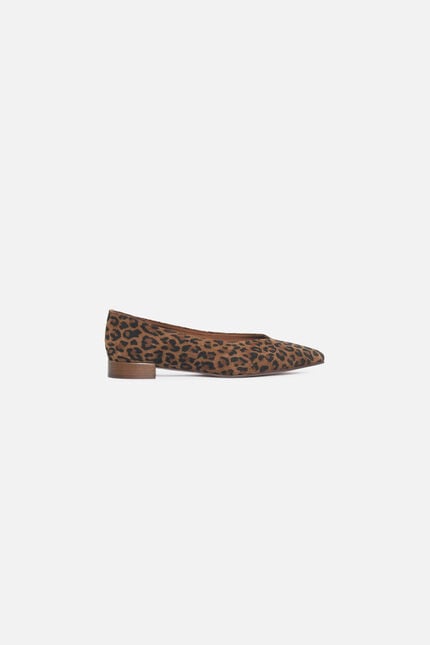Ballerines Alia en croûte de cuir camel femme