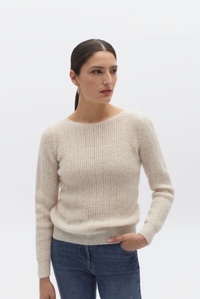 pull alexandra ivoire femme