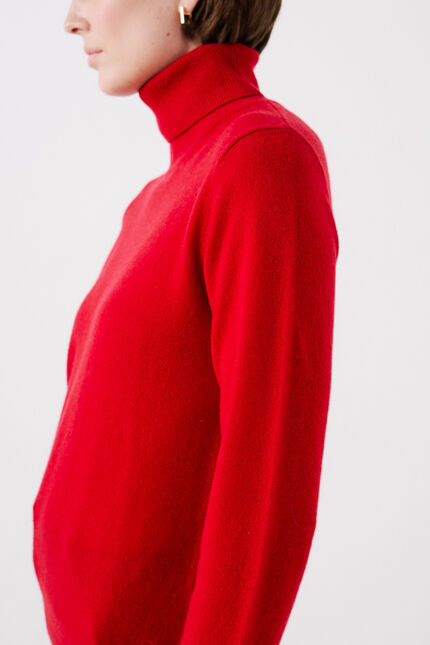 pull dylan b 100% cachemire rouge femme
