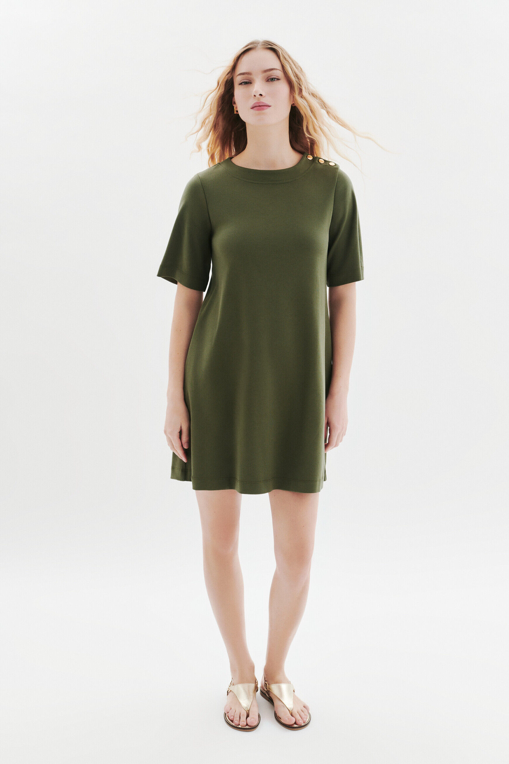 Robe Rmarie vert kaki femme