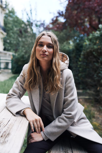 manteau jules beige femme