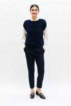 psidiko2 trousers navy blue woman
