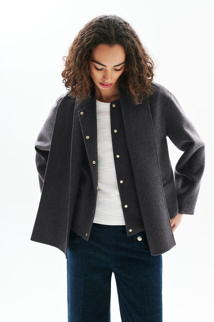 Manteau Gentiane gris femme