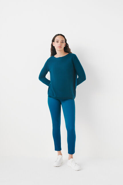 trui mamelie 100% kasjmier blauw turquoise vrouw