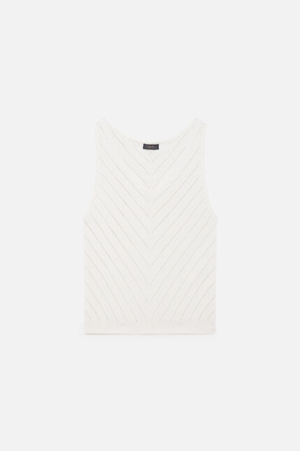 Jersey manel blanco mujer