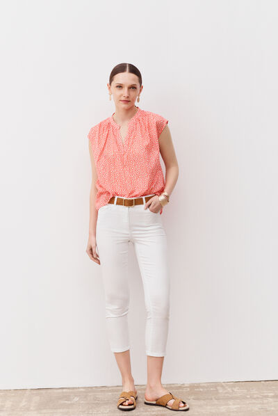 chemisier elio orange femme