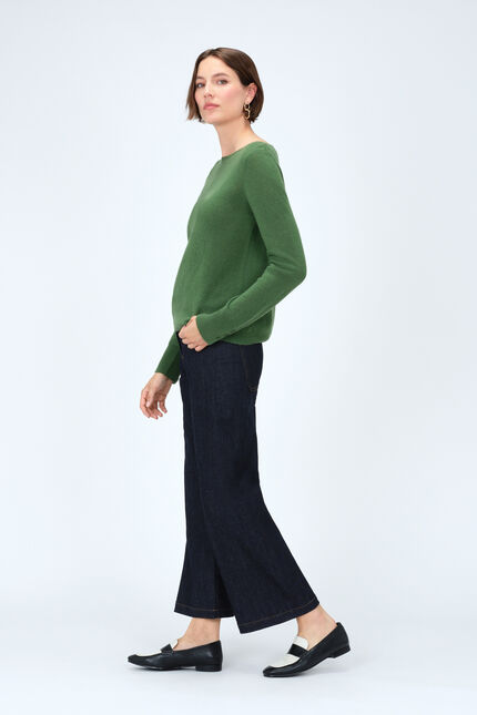 Pull mzoan 100% cachemire vert femme