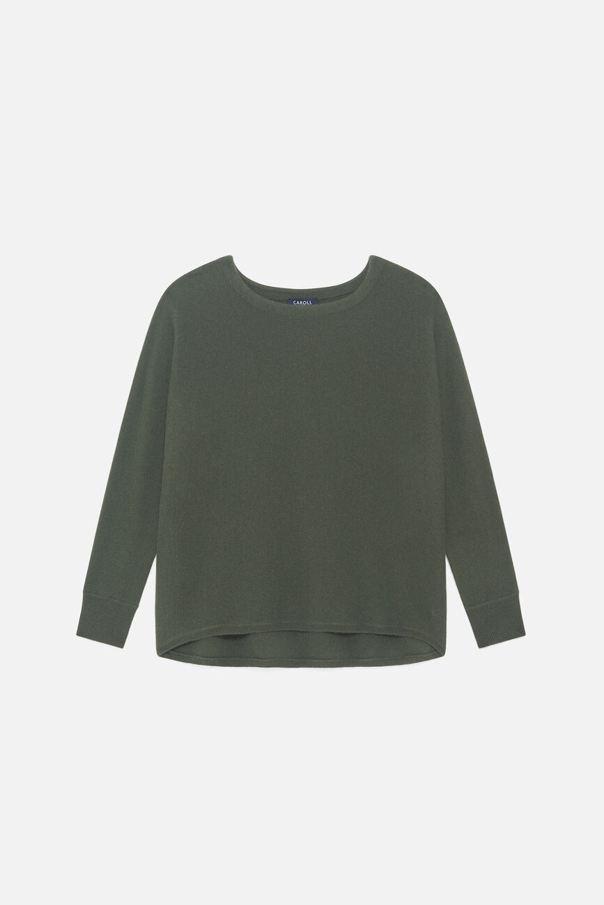 Pull mamelia 100 % cachemire vert clair femme