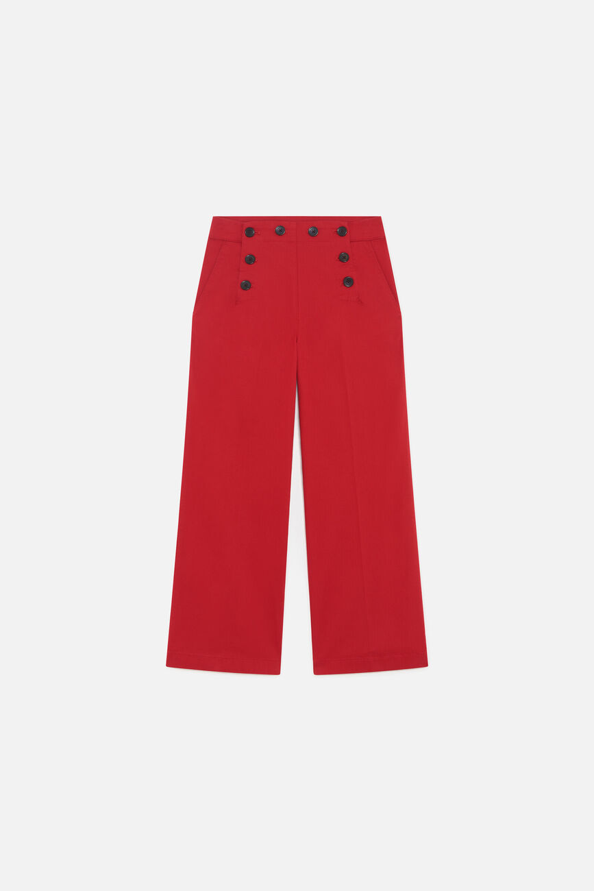 Pantaloni Paolino rosso donna