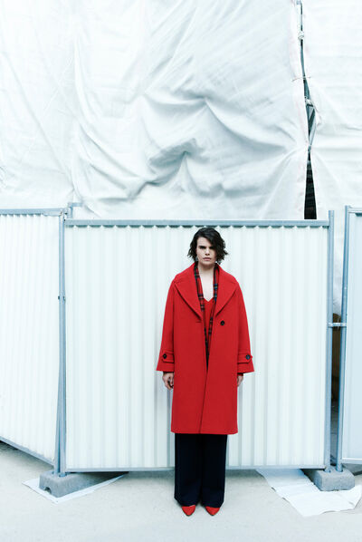 Manteau mrouge rouge femme