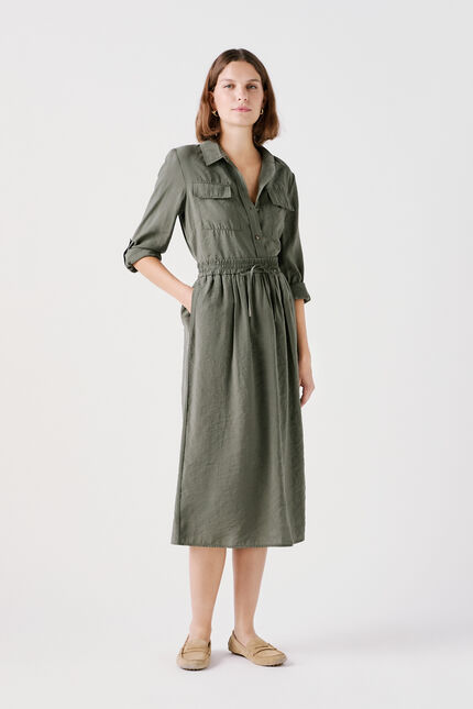 Jupe jim vert kaki femme
