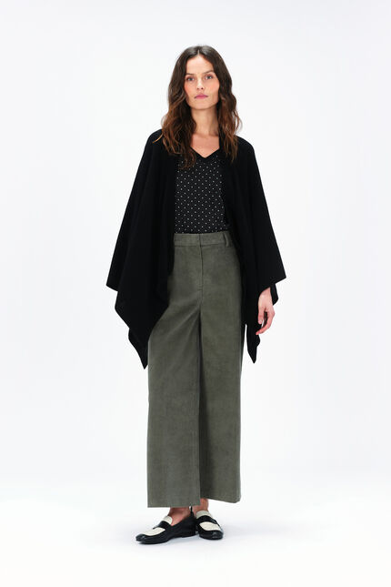 Poncho hera 100% cachemire noir femme