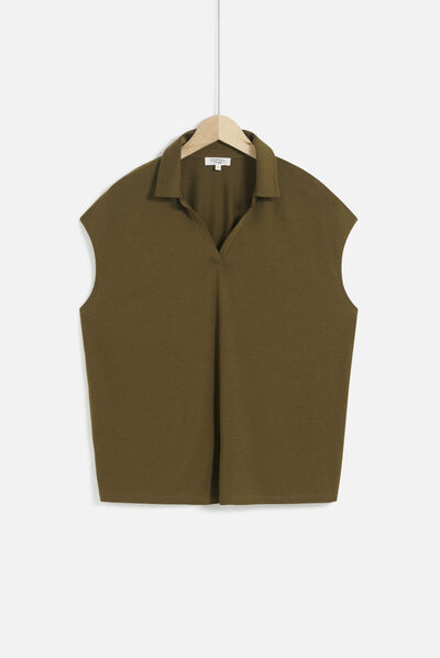 T-shirt tonata vert olive femme