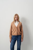 milou 100% wool cardigan camel woman
