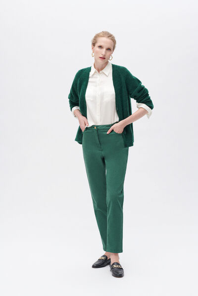 Pantalon ptonino vert fonce femme