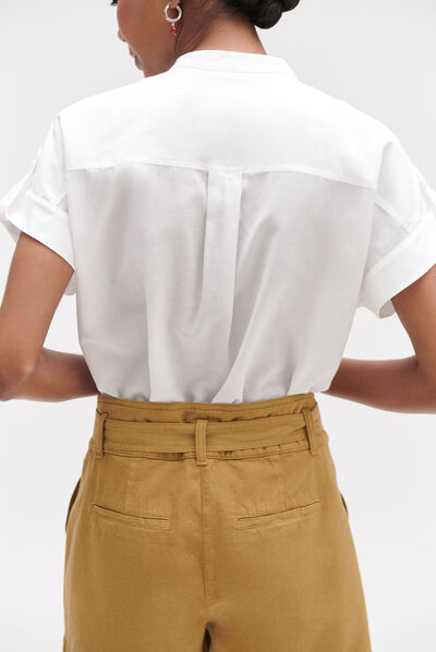 camisa allan marfil mujer