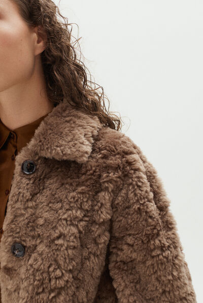 manteau anders taupe femme