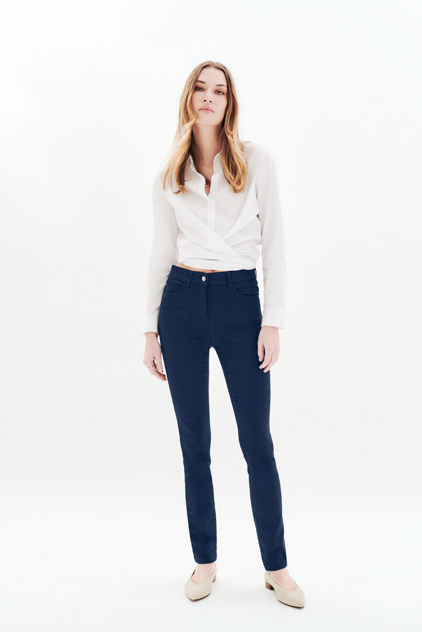 pantaloni joss b blu navy donna