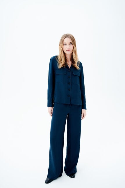 clyde shirt petrol blue woman