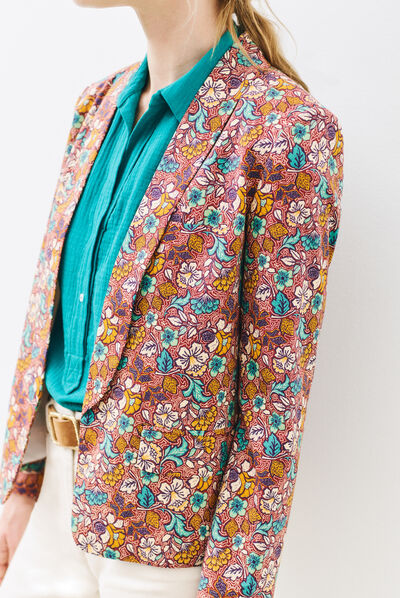 blazer lizzie marron fonce femme