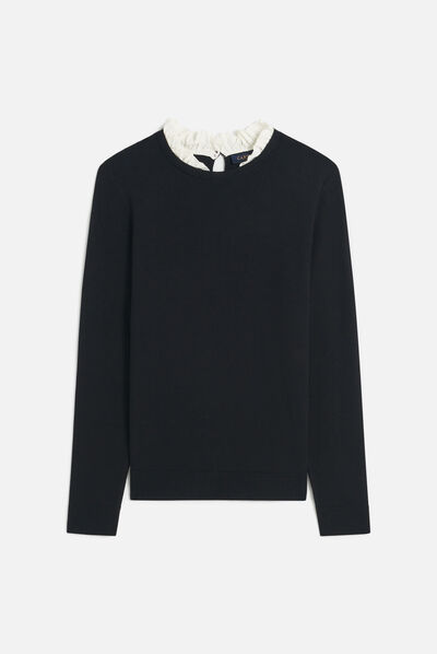 Pull marge noir femme