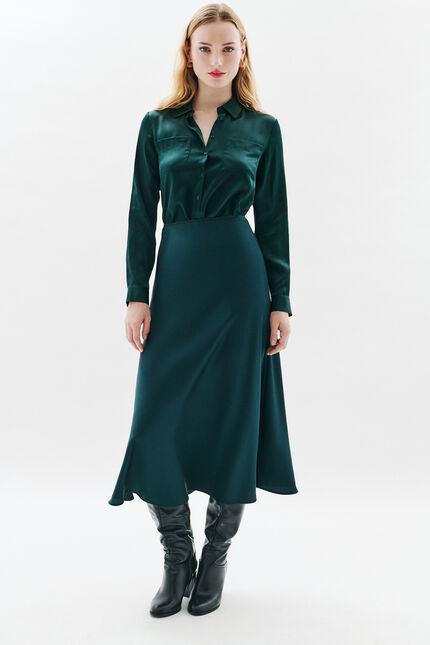 Falda Jalentina verde oscuro mujer