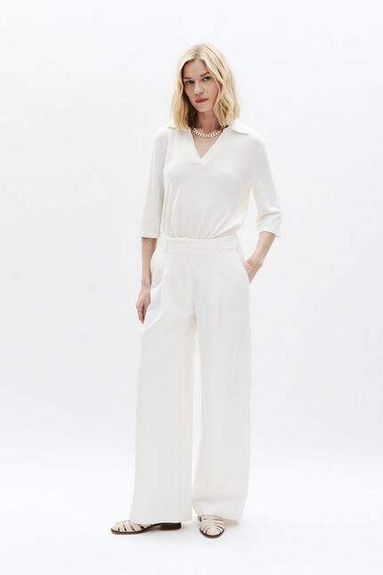 Pantaloni Principo ecru donna