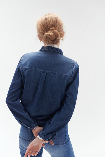 camicetta melanie denim double stone donna