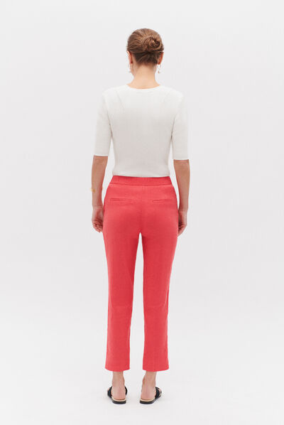 pantalon allan rouge femme