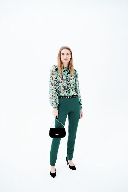 pantalon adelmo vert emeraude femme