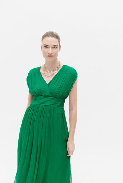 vestido guest verde menta mujer