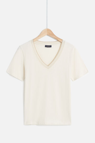 tshirt jin beige femme