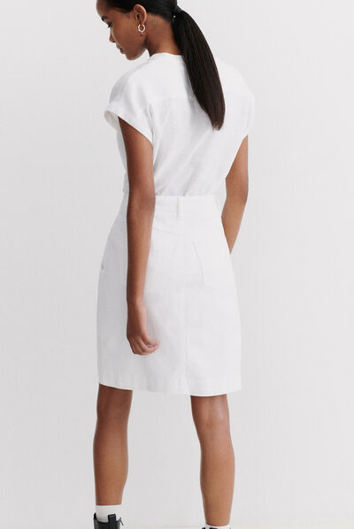 Jupe lazuna b blanc femme