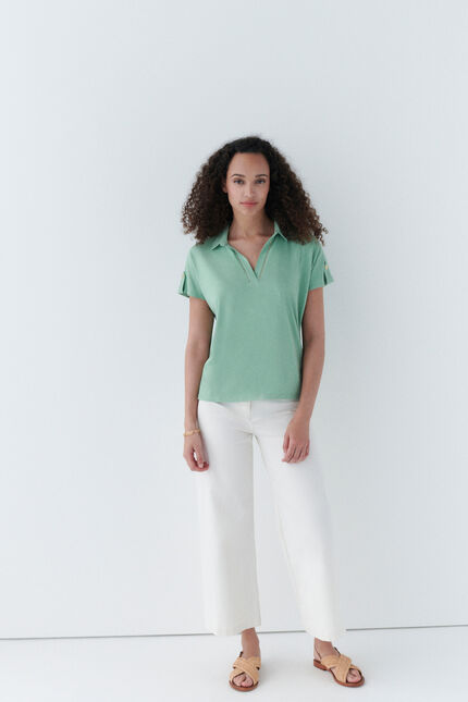 T-shirt tadeli vert clair femme