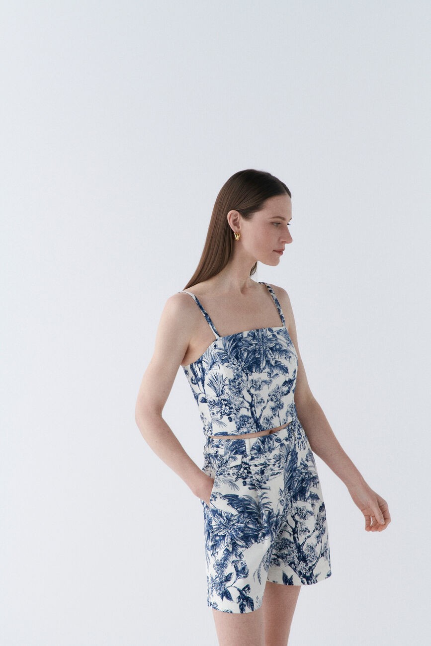 Short solcana bleu marine femme