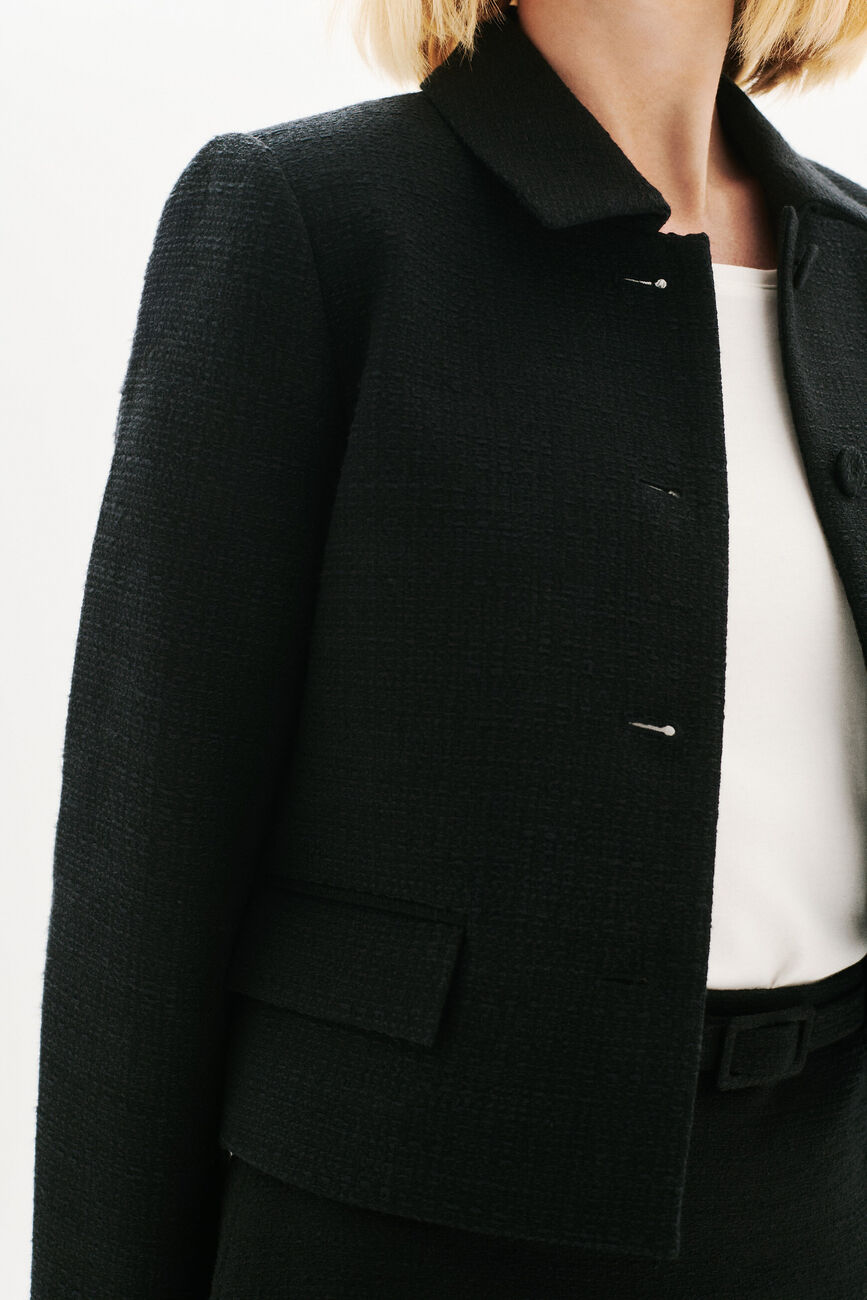 Veste Voyelle Tweed noir femme