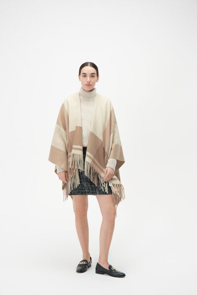 Poncho hanae cru mulher