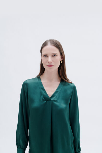 Blusa Cmilana2 verde oscuro mujer